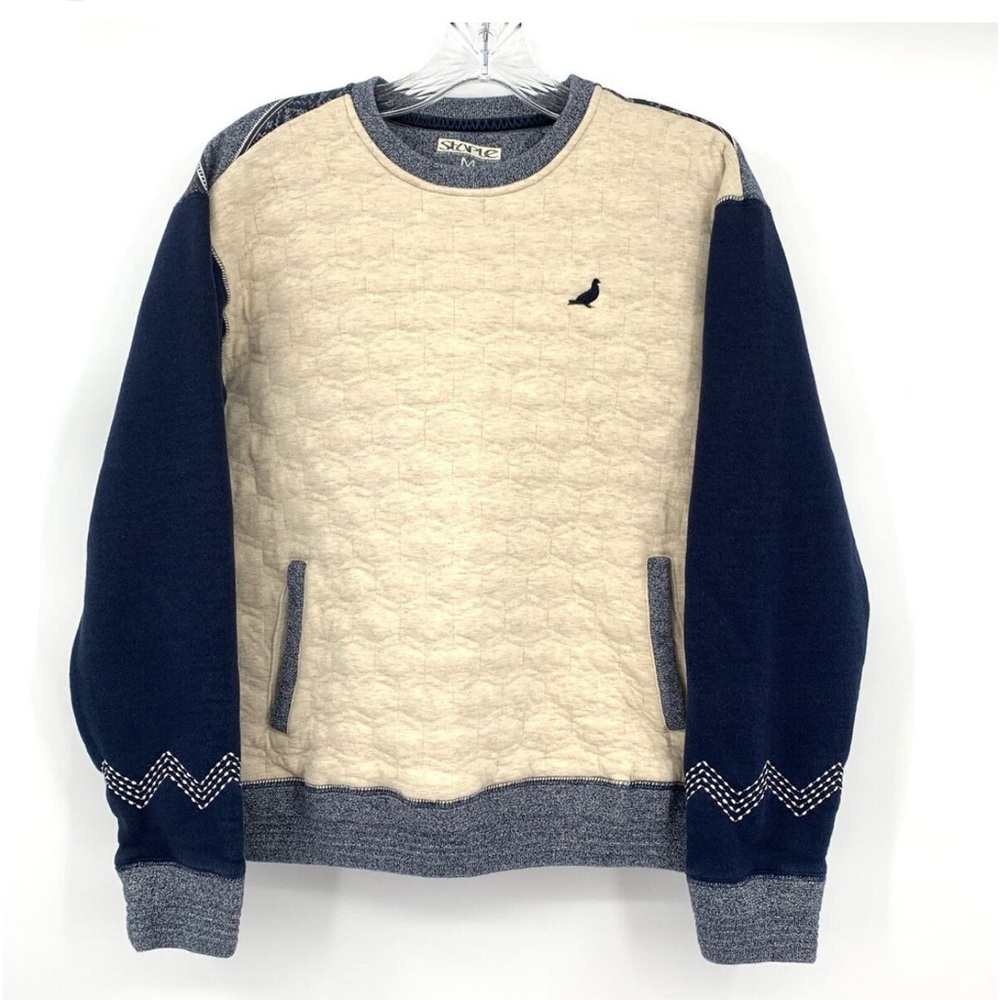 Staple clothing‎ cream and blue pull over soft feel size L / Box 10-17
